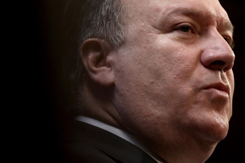 WASHINGTON, DC - MAY 21: U.S. Secretary of State Mike Pompeo speaks at the Heritage Foundation May 21, 2018 in Washington, DC. Pompeo spoke on the topic of 'After the Deal: A New Iran Strategy.' (Photo by Win McNamee/Getty Images)